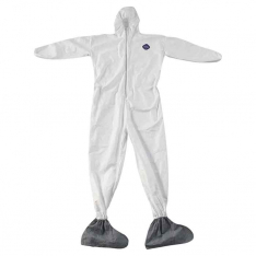 DUPONT D13398127, TYVEK COVERALL ZIP FT HDELA WRIST & ANKLES 4XL